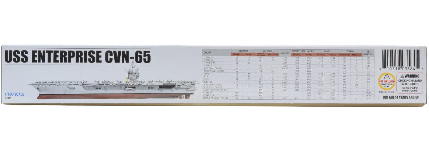 Amazon.com: Premium Hobbies USS Enterprise CVN-65 1:600 Model